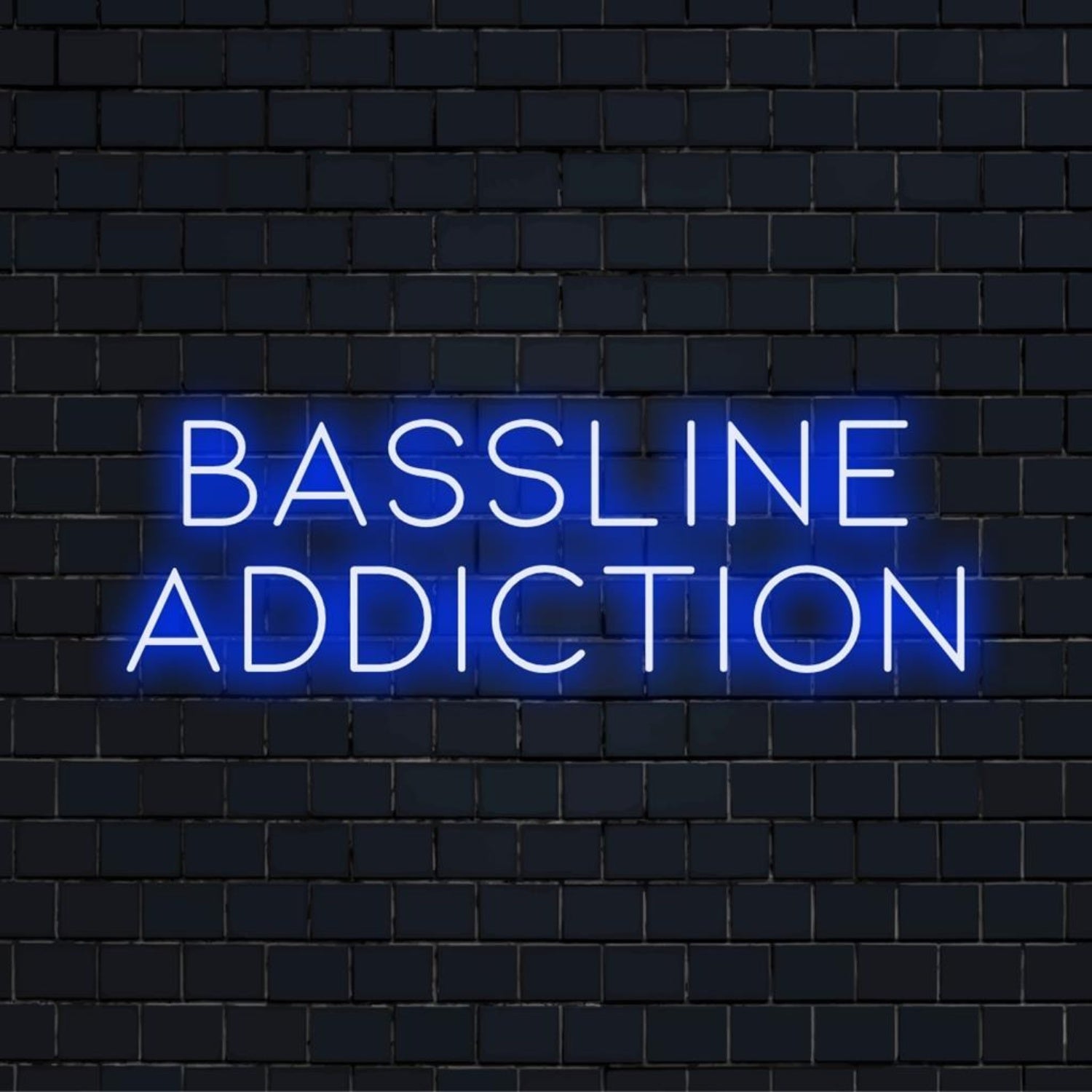 Bassline Addiction Blue Led Neon Sign For Music Studio Bar Decor | Shineneon