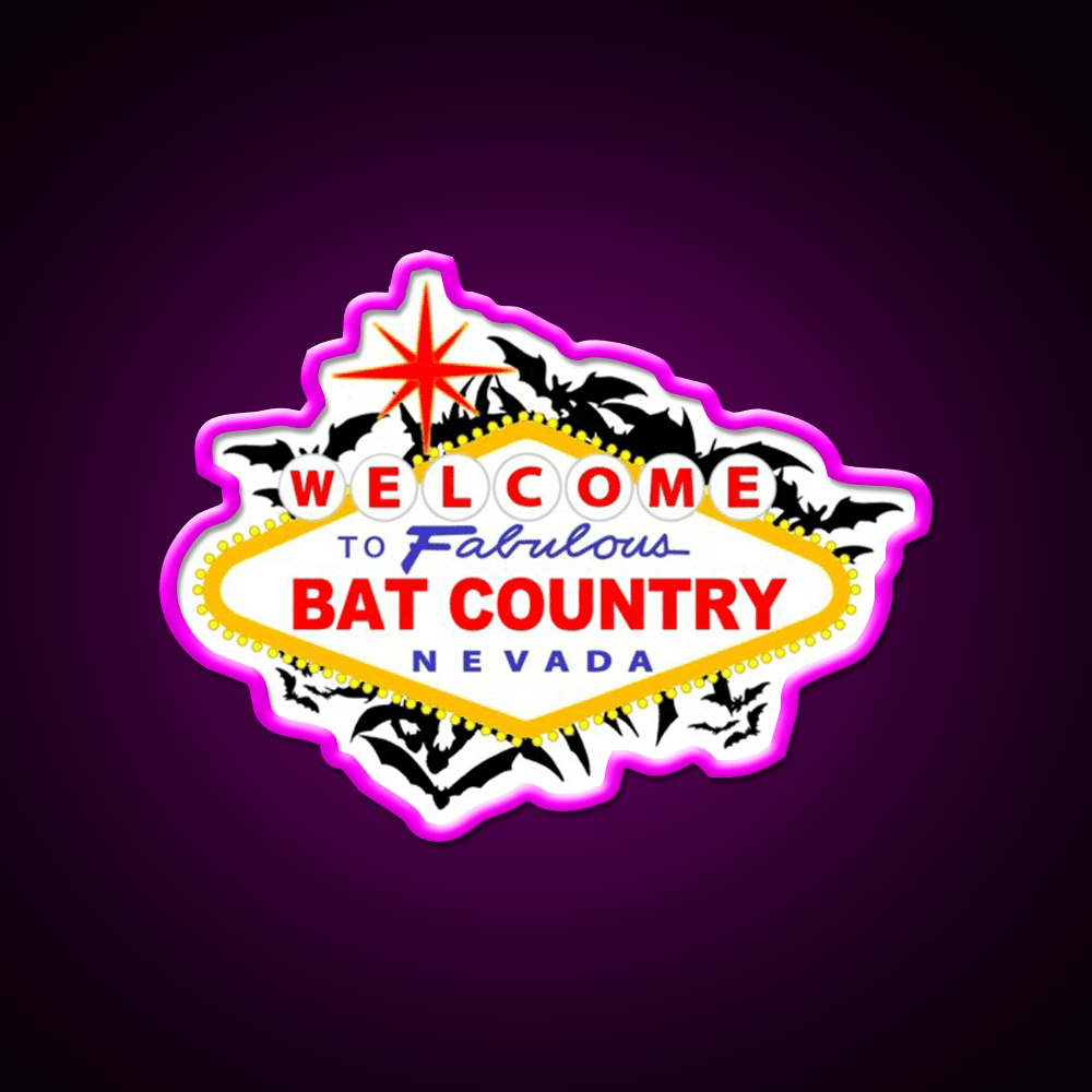 Bat Country Welcome Led Neon Sign Open Sign Rgb Color - Shineneon