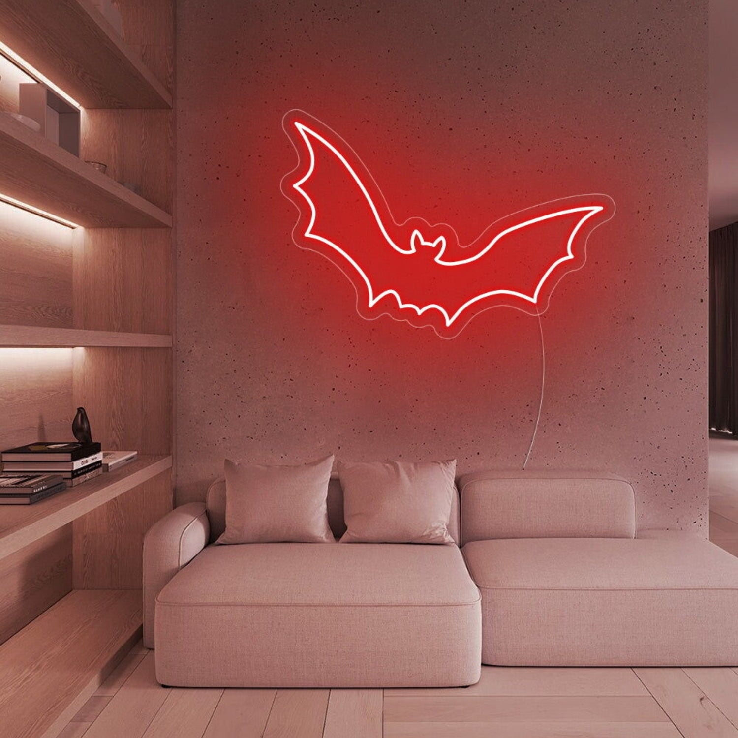 Bat Flying Happy Halloween Neon Sign | Shineneon