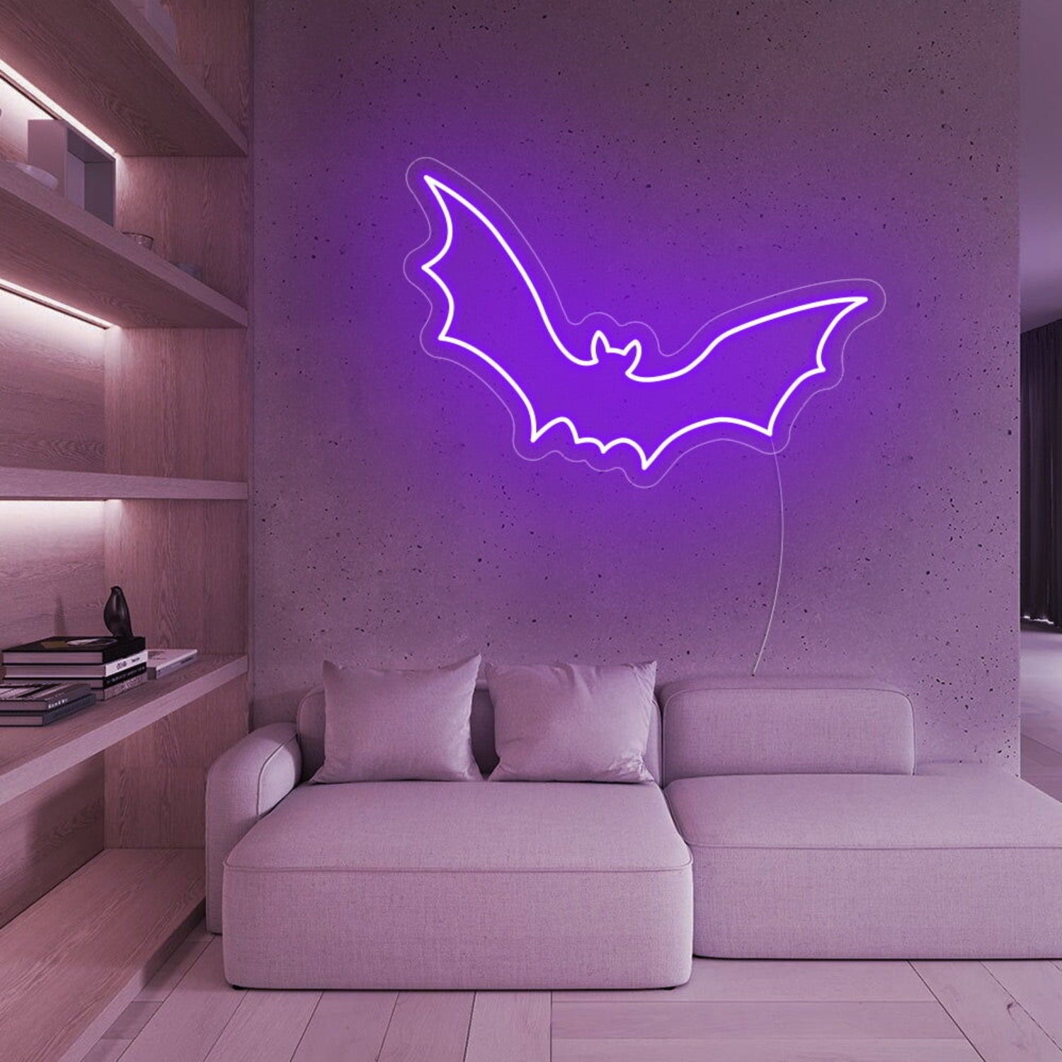 Bat Flying Happy Halloween Neon Sign | Shineneon