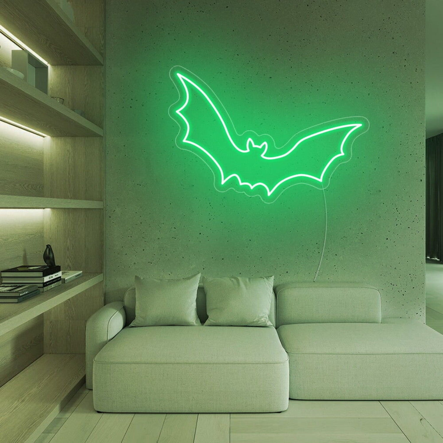 Bat Flying Happy Halloween Neon Sign | Shineneon