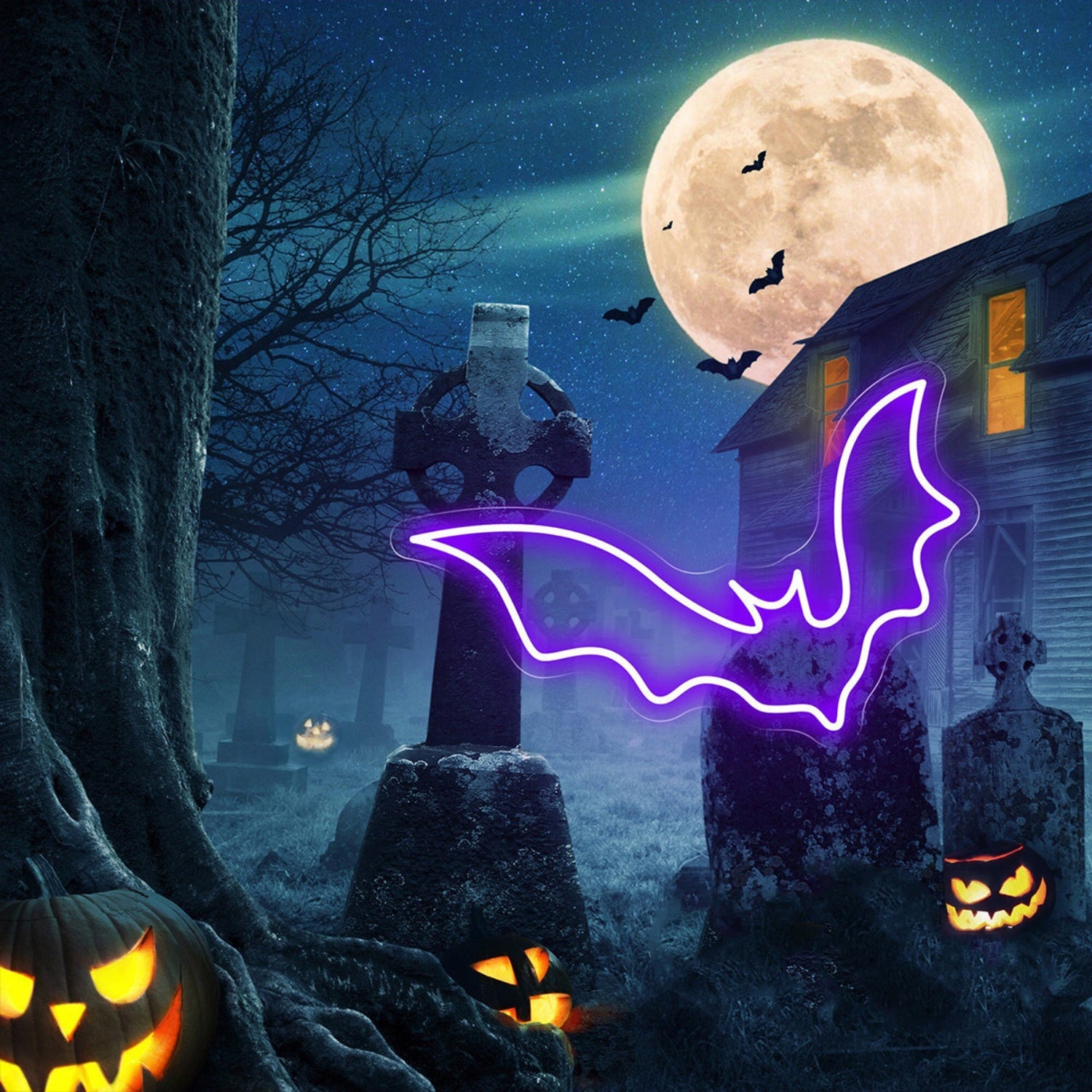 Bat Neon Sign Halloween Decoration | Shineneon