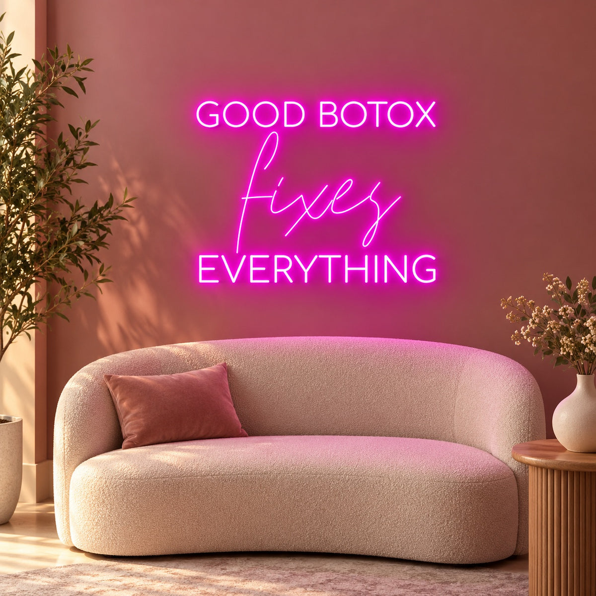 Good Botox Fixes Everything LED Neon Sign - advertising view