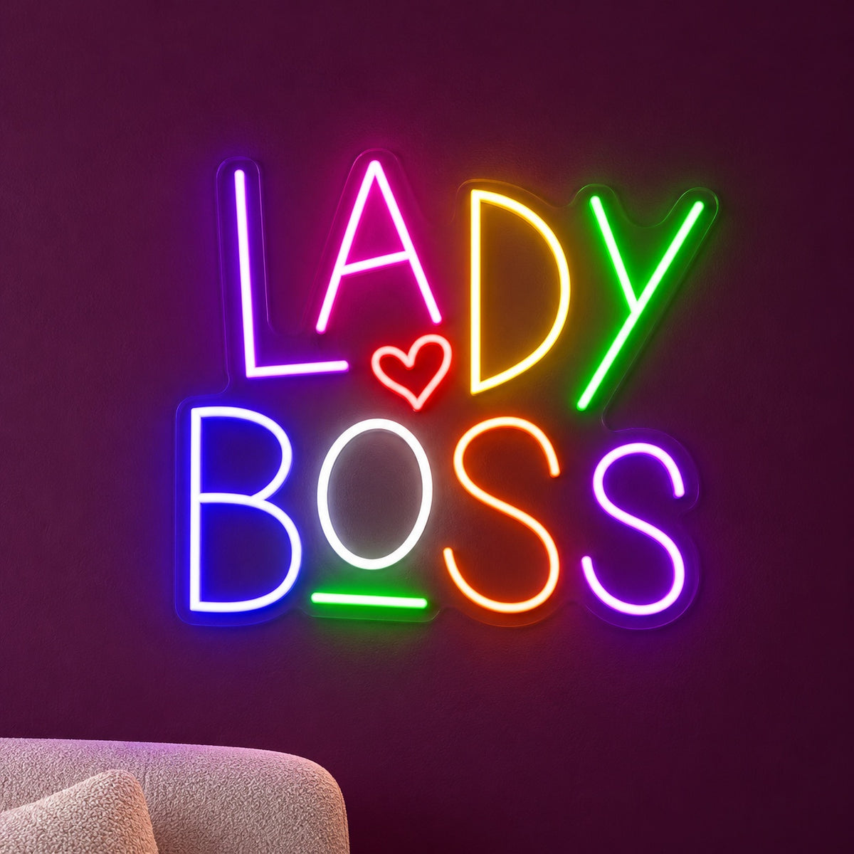 Lady Boss LED Neon Sign - product hero