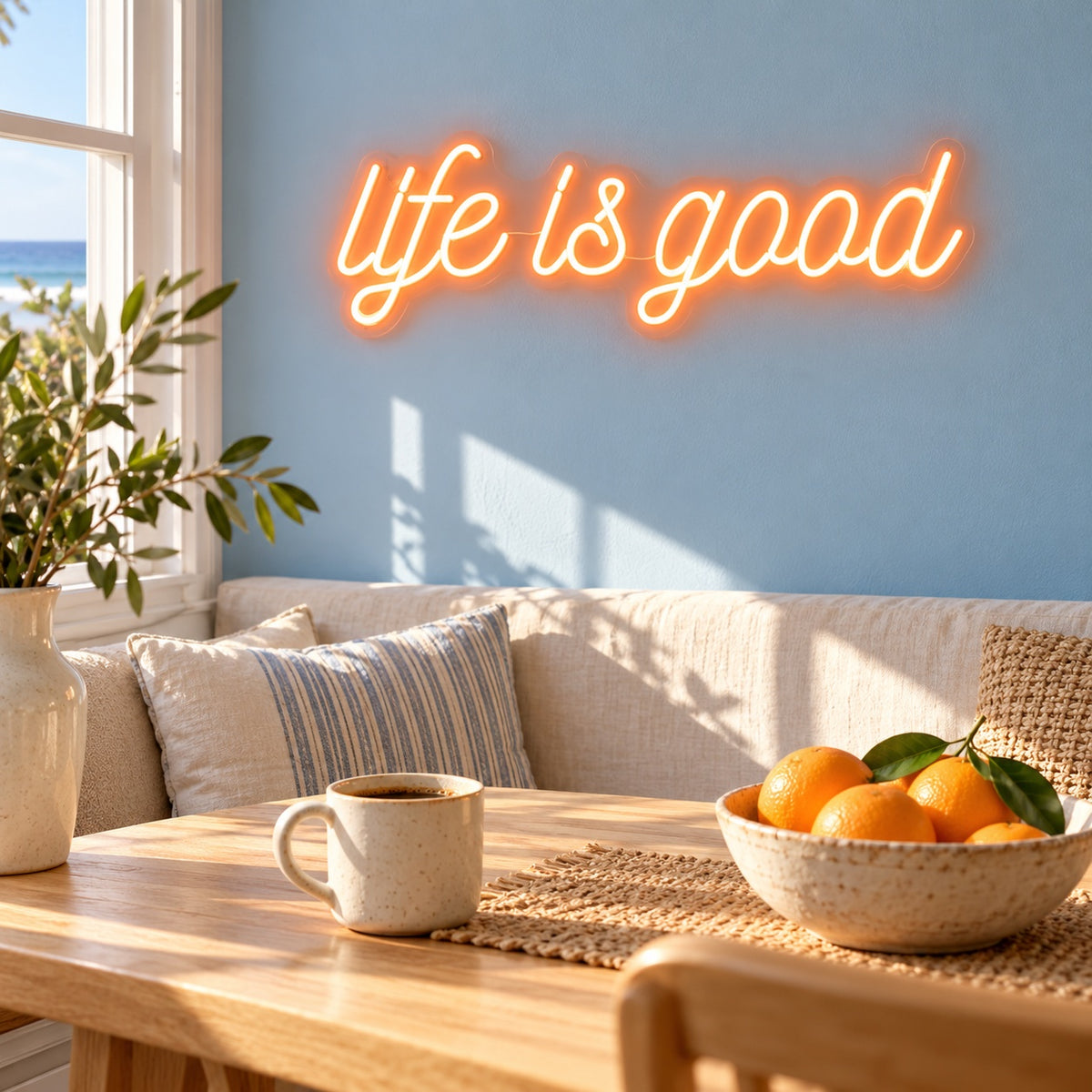 Life Is Good LED Neon Sign - lifestyle view
