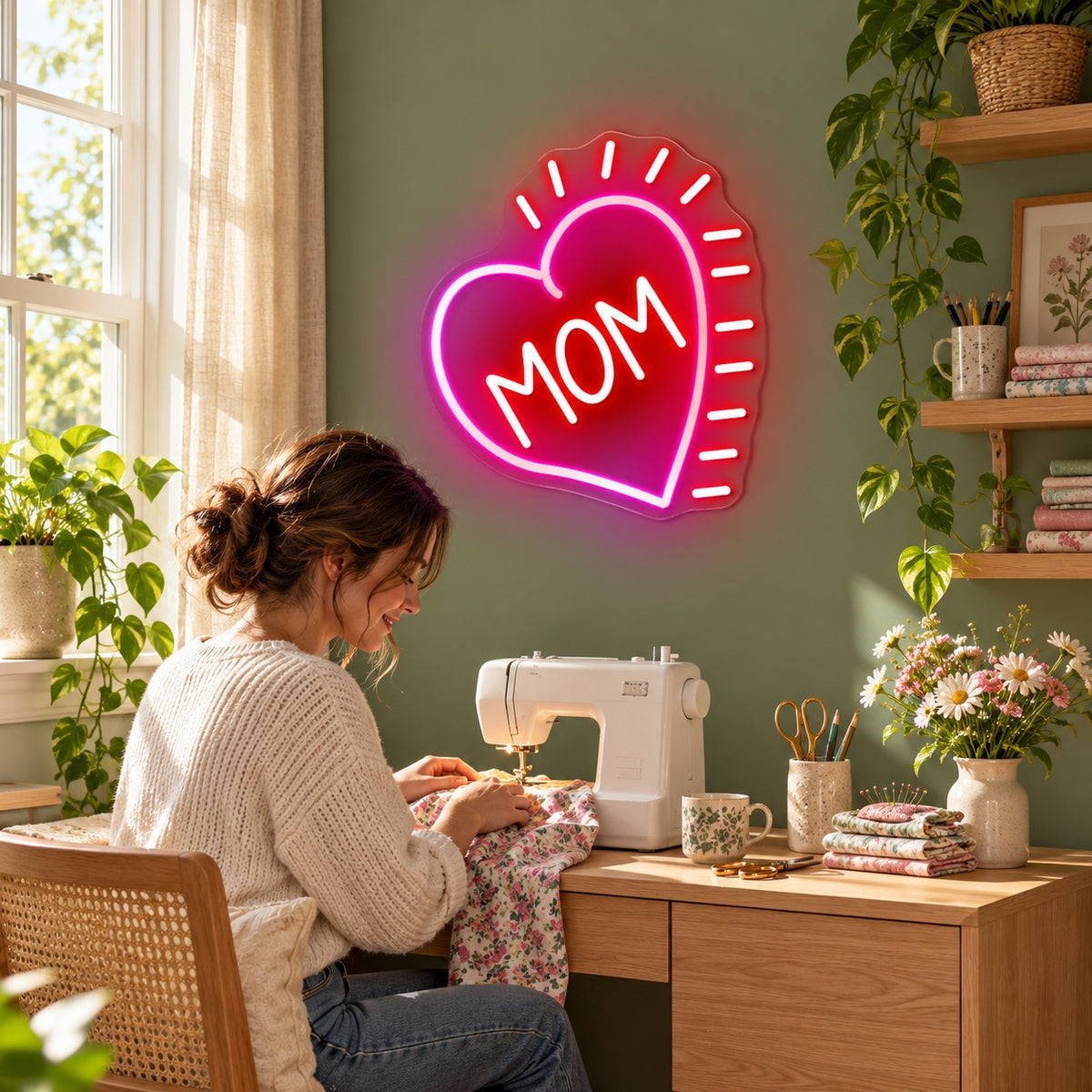 Mom LED Neon Sign - lifestyle view