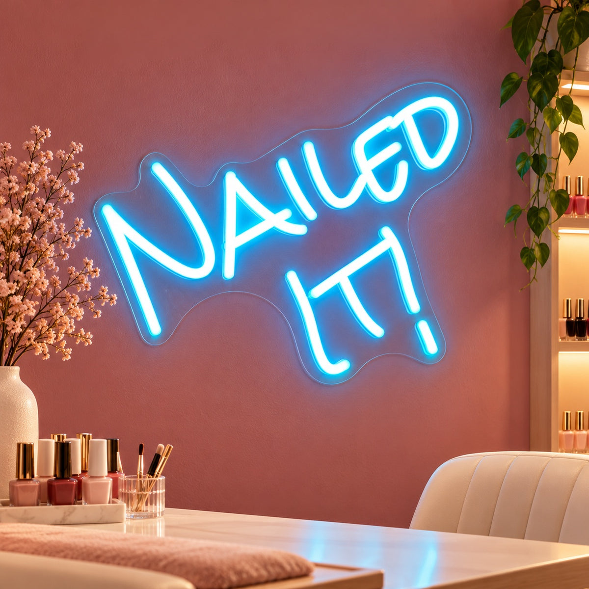 Nailed It LED Neon Sign - advertising view