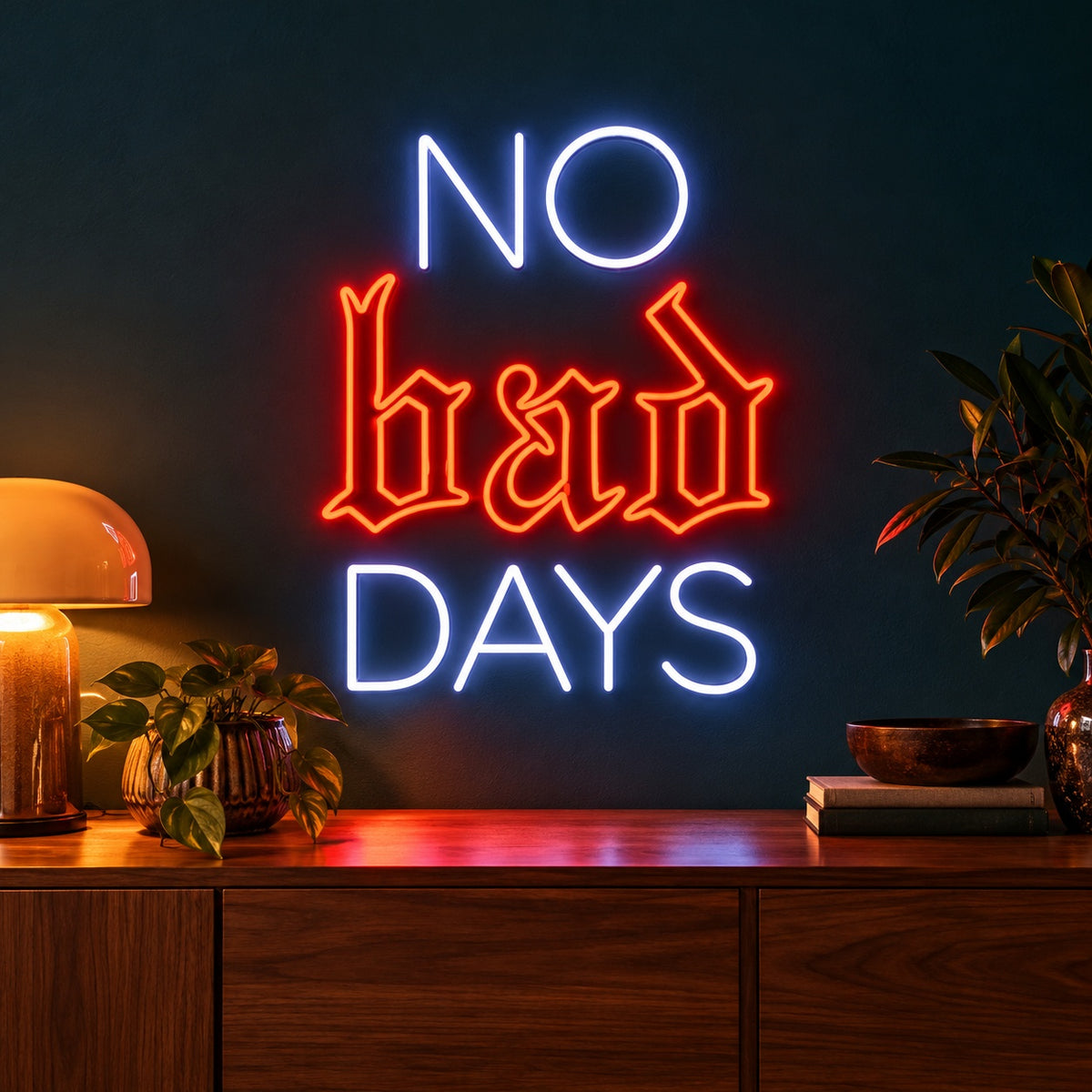 No Bad Days LED Neon Sign - advertising view