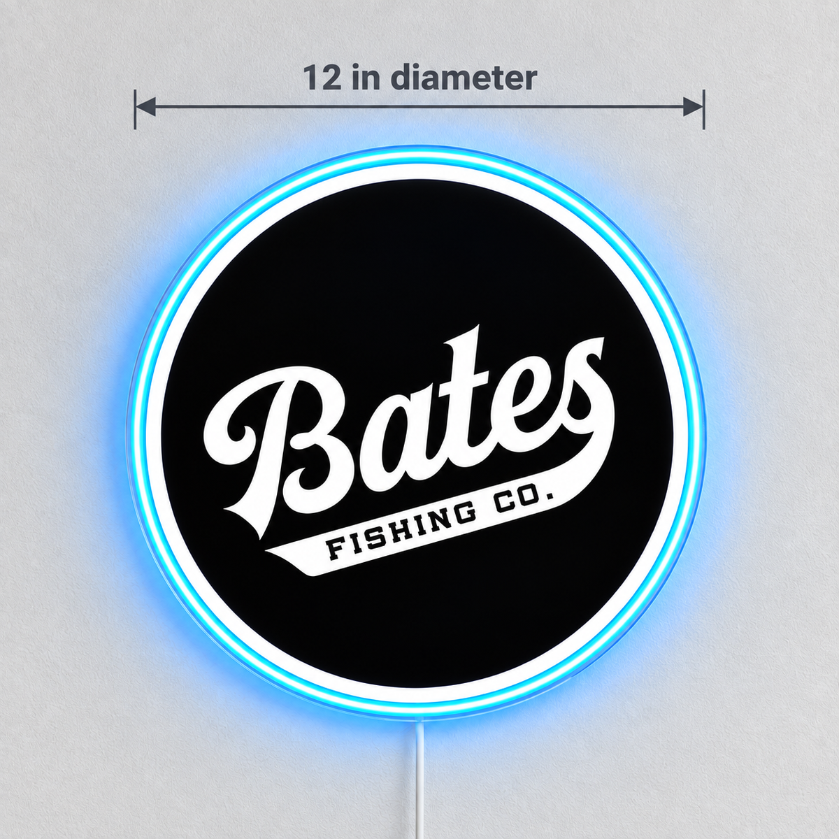 Lizzi's Custom LED Neon Sign - Bates Fishing Co 12inch