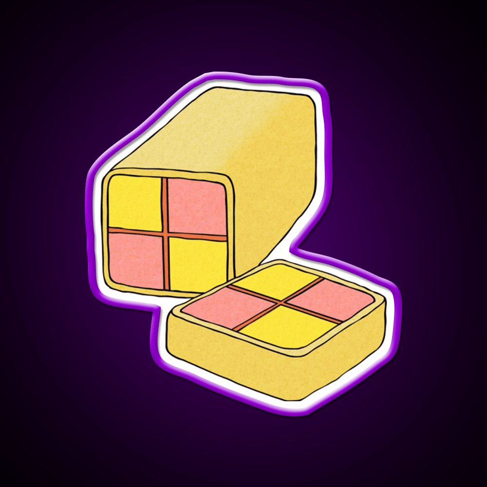 Battenberg Cake Snack Food Led Neon Sign Rgb Color - Shineneon