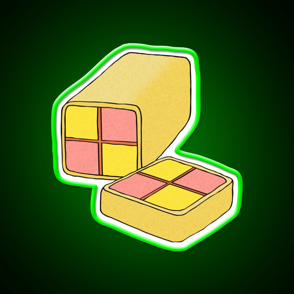 Battenberg Cake Snack Food Led Neon Sign Rgb Color - Shineneon