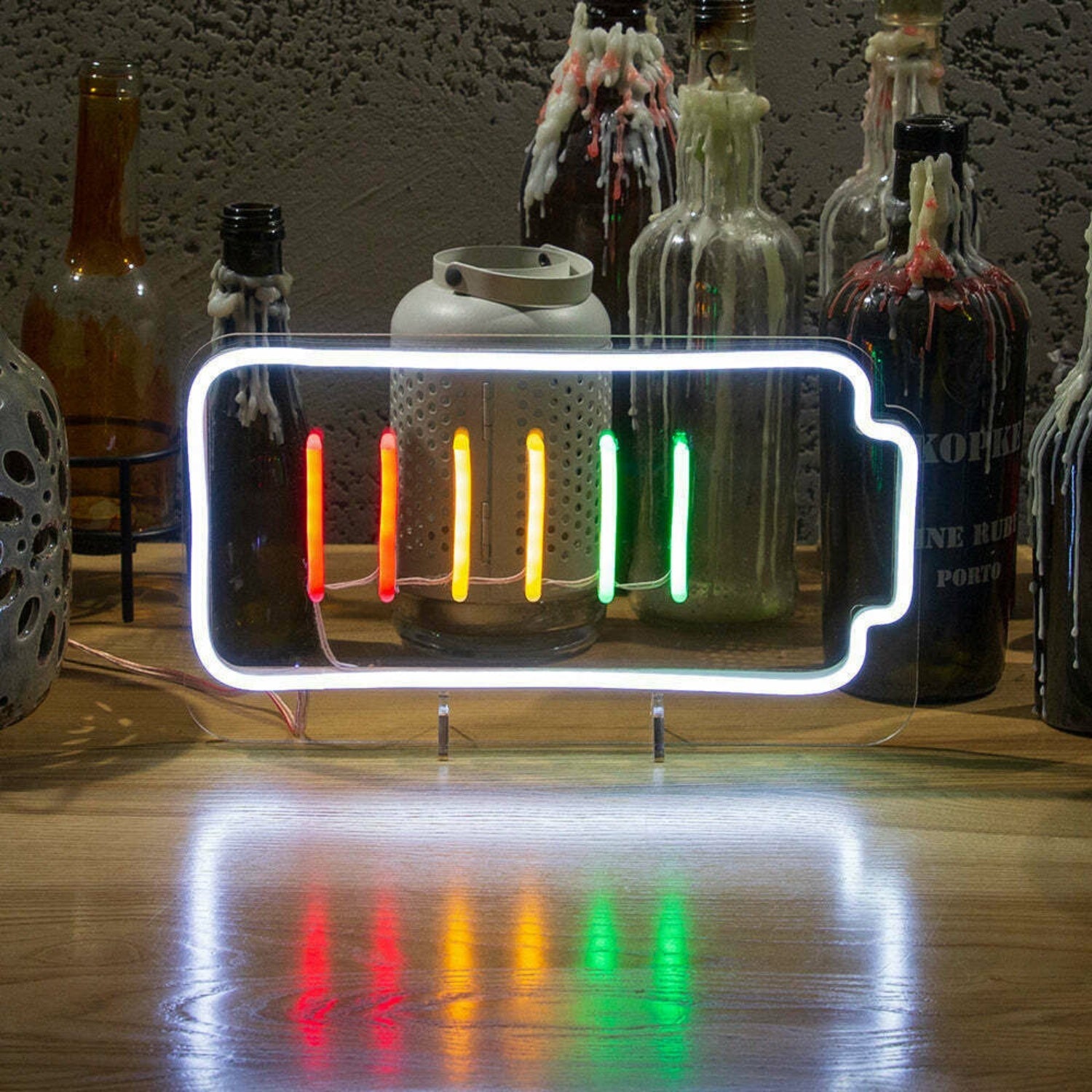 Battery Led Neon Sign Energy And Power Symbol - Shineneon