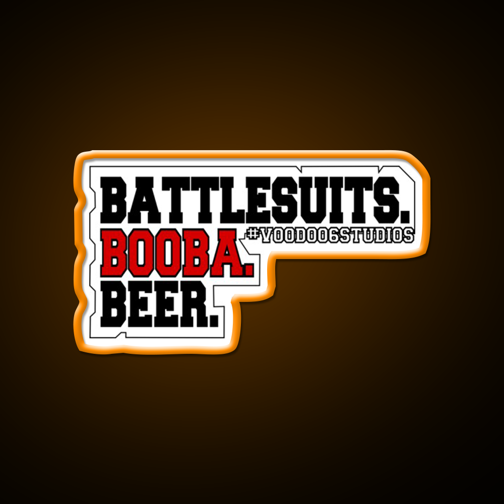 Battlesuits Booba Beer In Red Beer Bar Decor Led Neon Sign Rgb Color - LED neon sign view 6