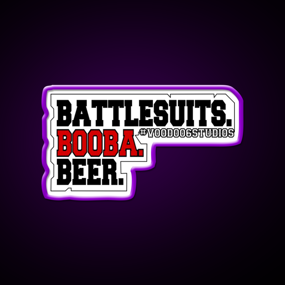 Battlesuits Booba Beer In Red Beer Bar Decor Led Neon Sign Rgb Color - LED neon sign view 9