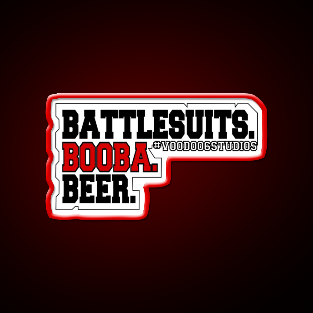 Battlesuits Booba Beer In Red Beer Bar Decor Led Neon Sign Rgb Color - LED neon sign view 10