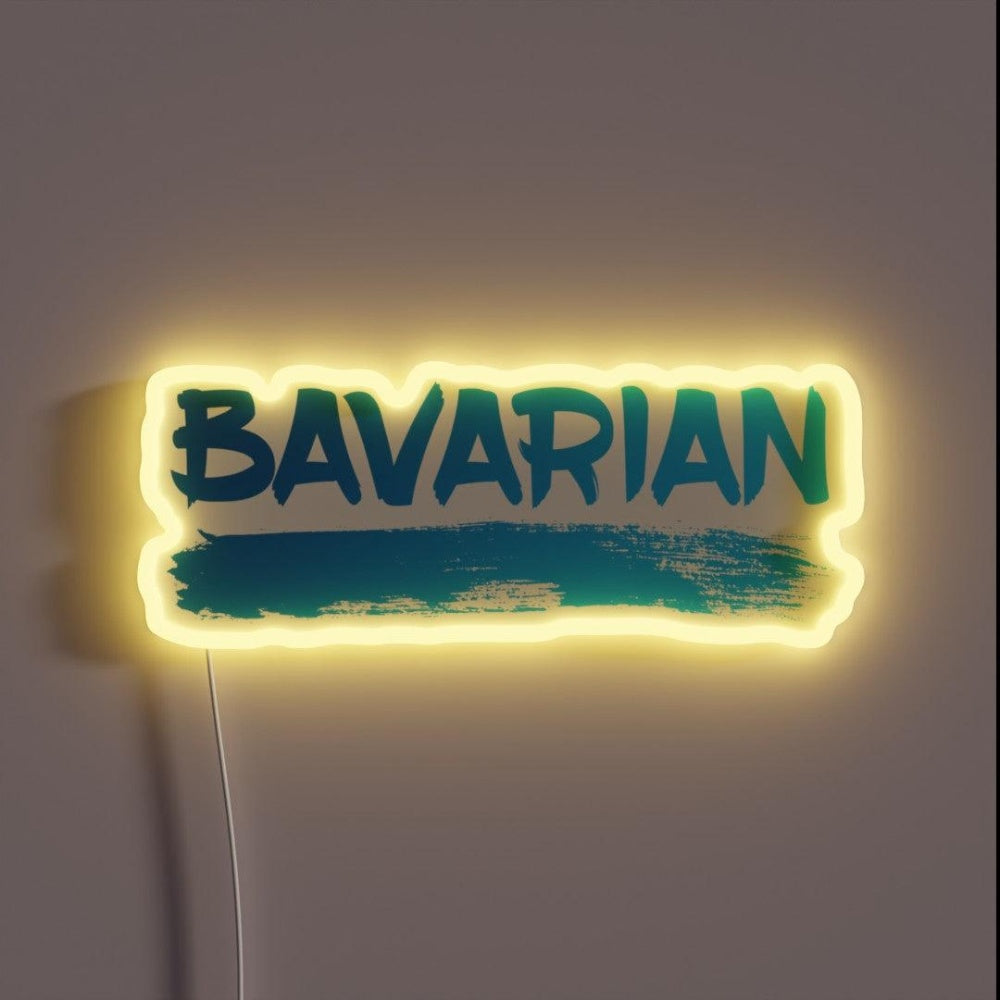 Bavaria Rgb Led Neon Sign Restaurant Wall Art - Custom LED neon sign front view