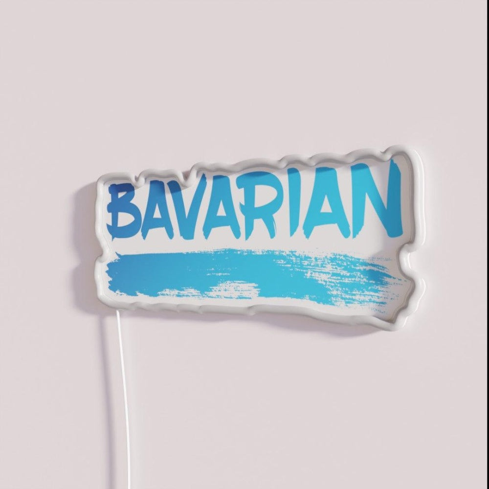 Bavaria Rgb Led Neon Sign Restaurant Wall Art - Neon sign mounted on wall in room
