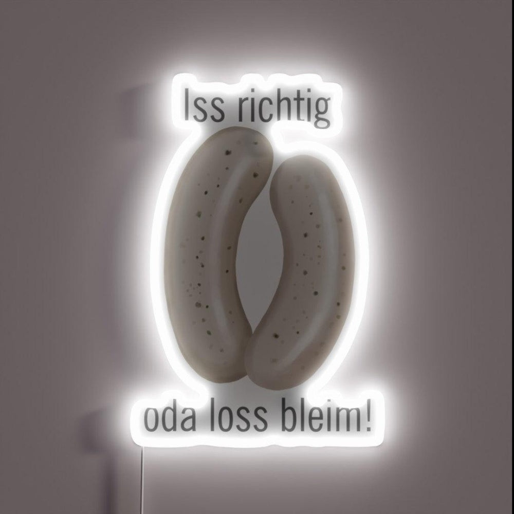 Bavarian Veal Sausages Rgb Led Neon Sign - Custom LED neon sign front view