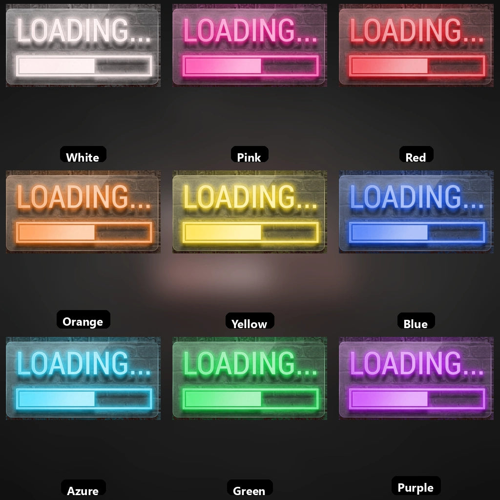 Bay Eat Loading LED Neon Sign - 05 Color Grid