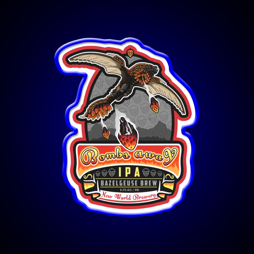 Bazelgeuse Bombs Away Ipa Beer Bar Decor Led Neon Sign Rgb Color - LED neon sign view 5