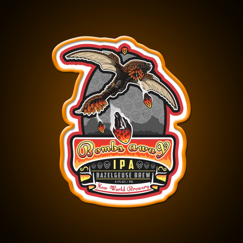 Bazelgeuse Bombs Away Ipa Beer Bar Decor Led Neon Sign Rgb Color - LED neon sign view 6