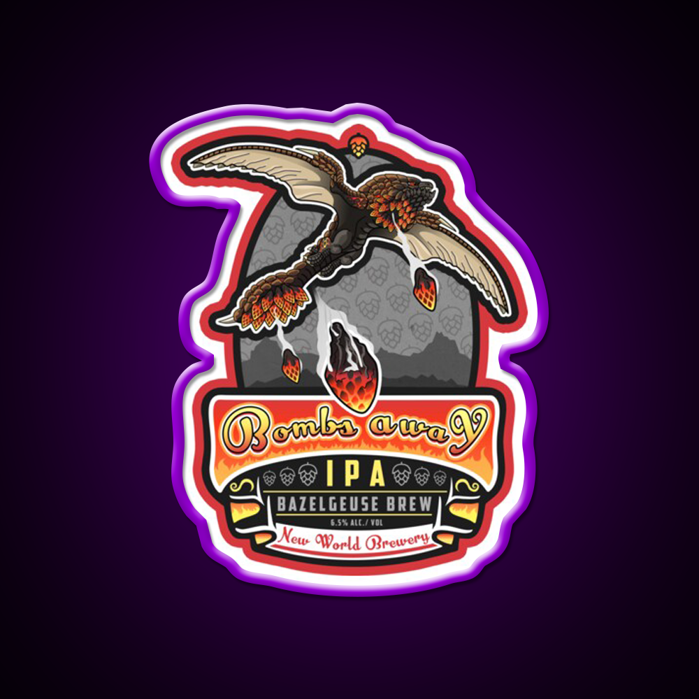 Bazelgeuse Bombs Away Ipa Beer Bar Decor Led Neon Sign Rgb Color - LED neon sign view 9