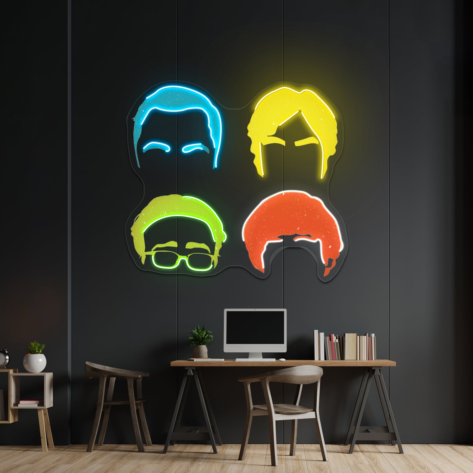 Bazinga Pop Artwork Led Neon Sign - Size and dimension reference