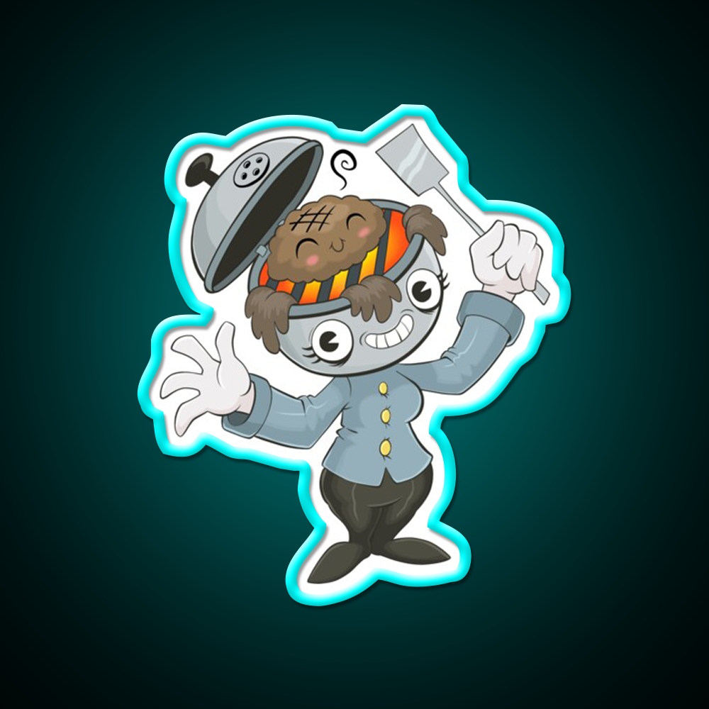 Bbq Girll Fast Food Led Neon Sign For Burger Place Rgb Color