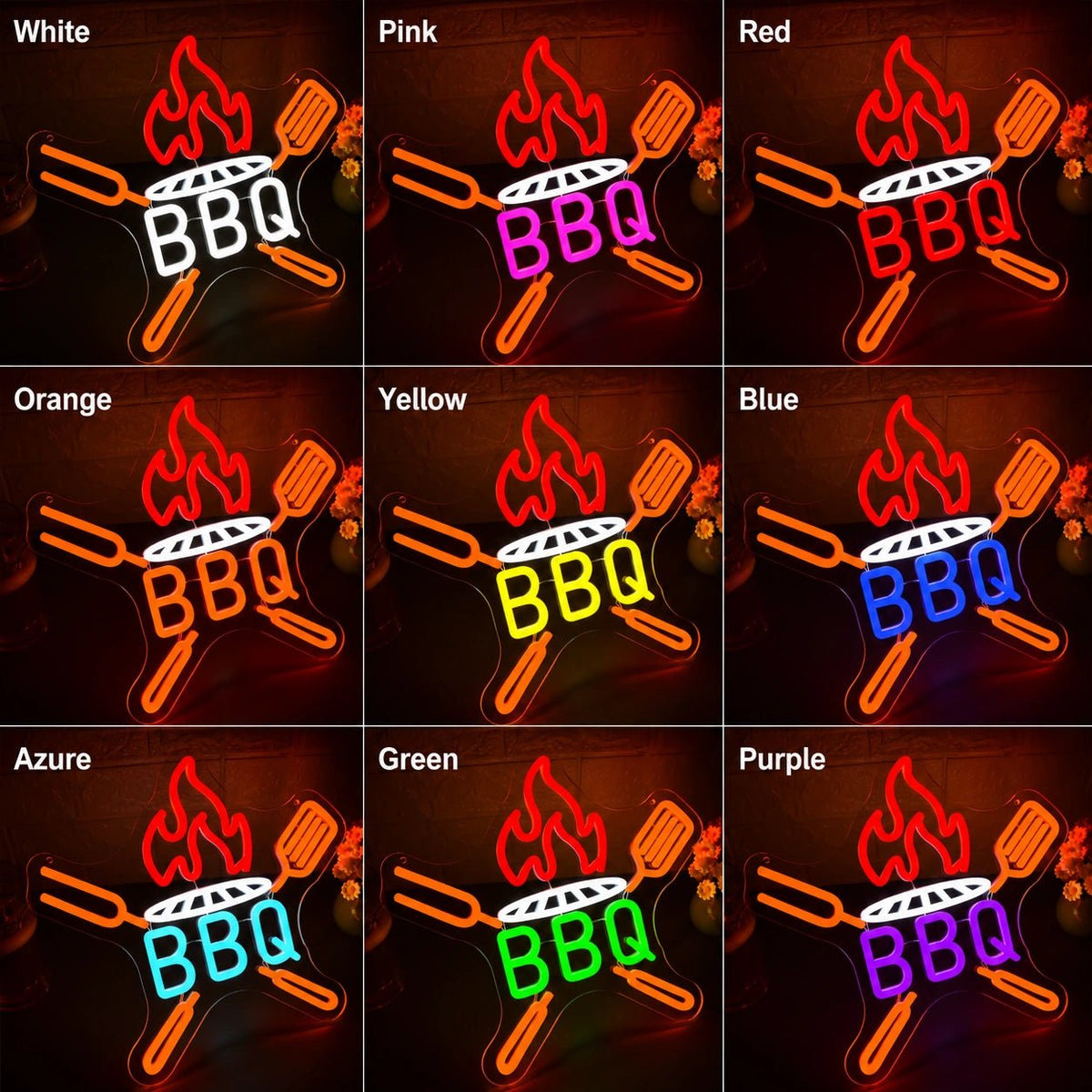 BBQ Grill Utensils LED Neon Sign - Shineneon