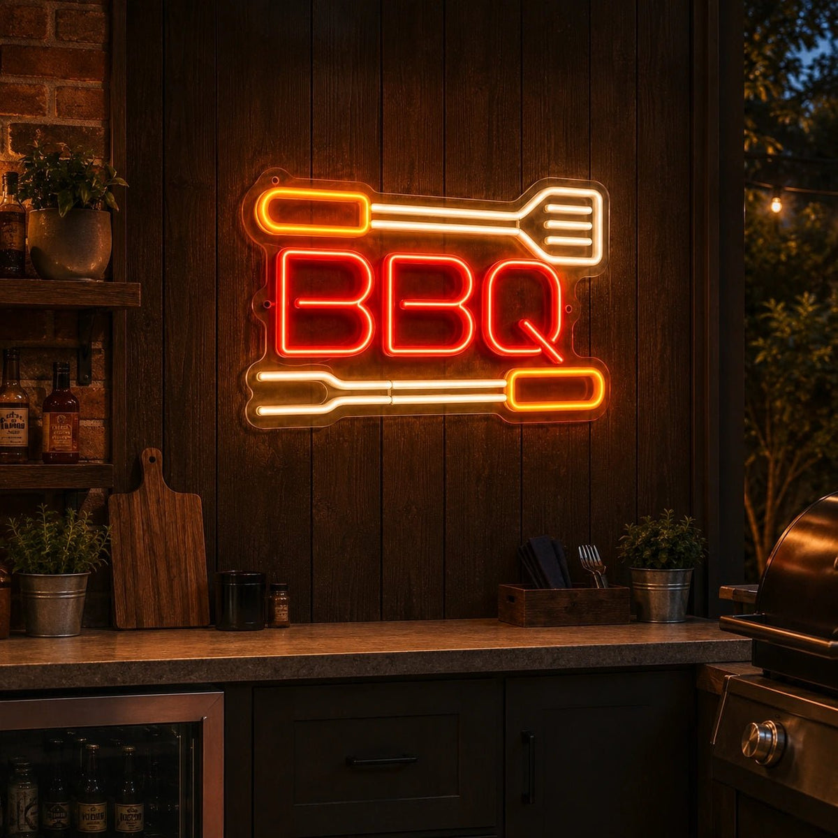BBQ Spatula And Fork LED Neon Sign - Shineneon