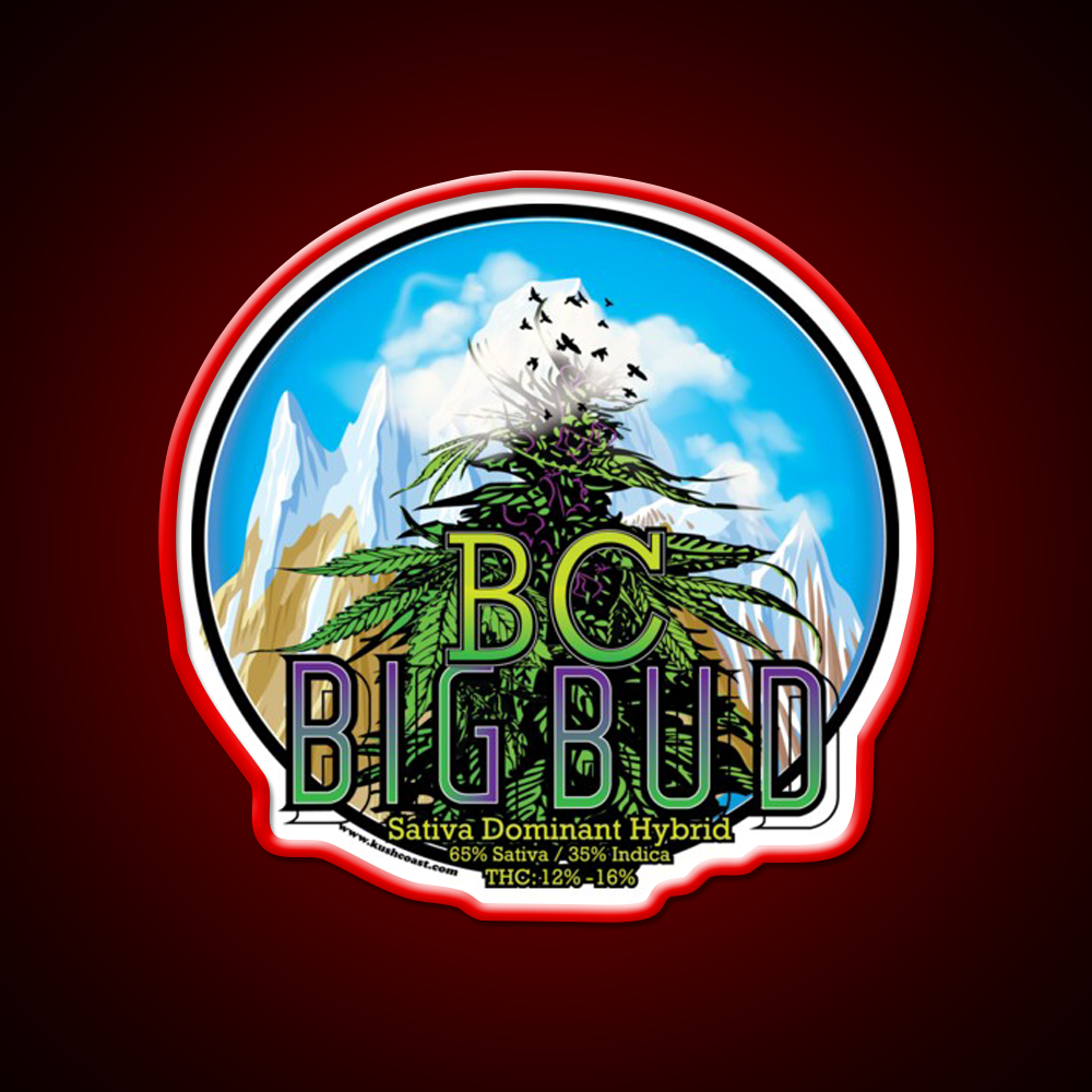 Bc Big Bud Strain Art Hemp Inspired Green Leaf Led Neon Sign Rgb Color - LED neon sign view 10