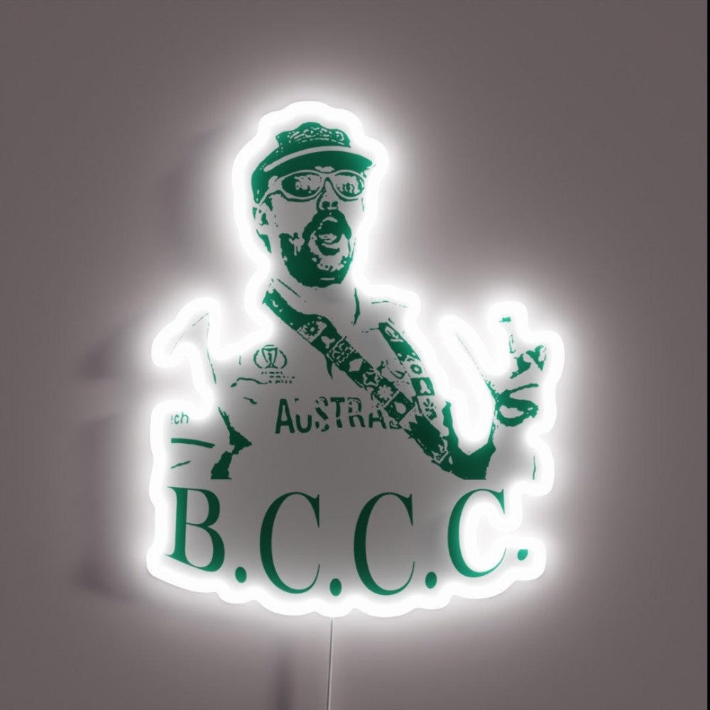 Bccc The Trav Green Rgb Led Neon Sign - Custom LED neon sign front view