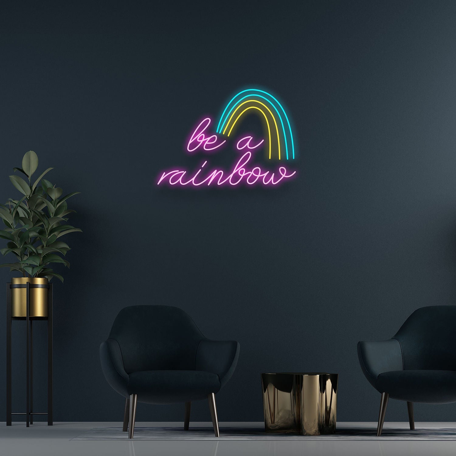 Be A Rainbow Led Neon Signs Wall Art Neon Led Light | Shineneon