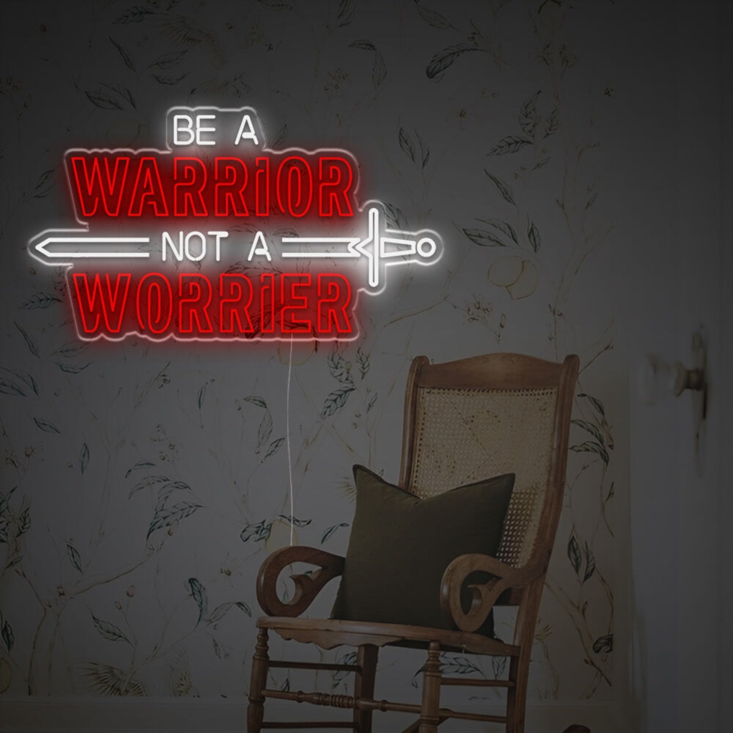 Be A Warrior Not A Worrier Led Neon Sign | Shineneon