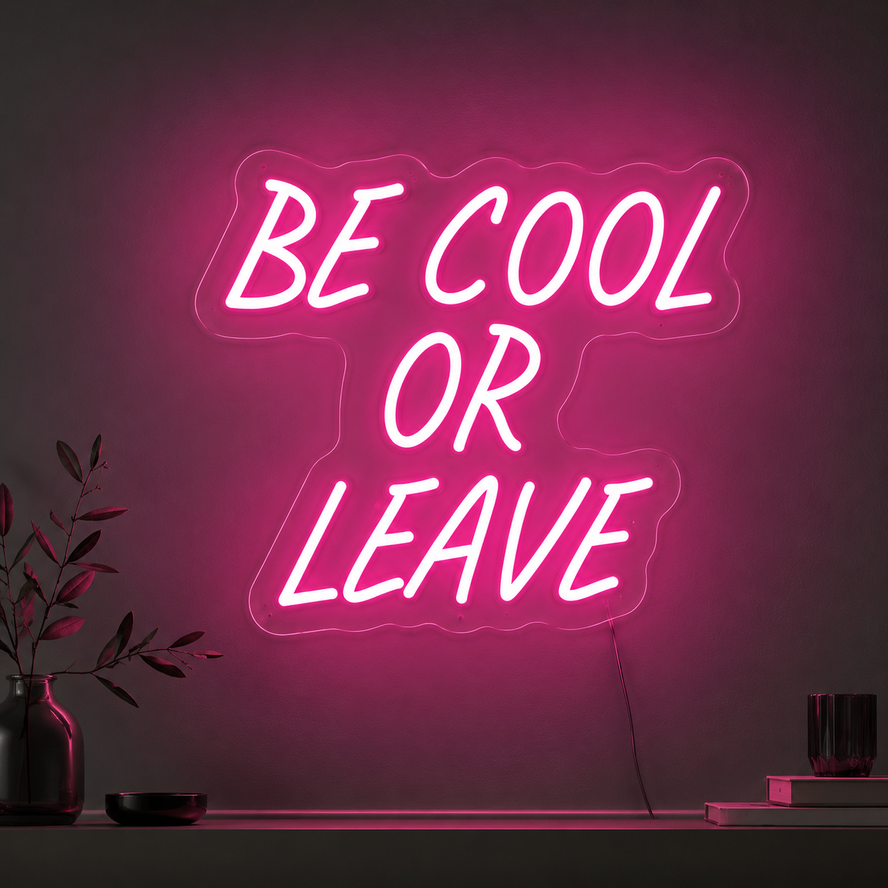 Be Cool Or Leave Wall Decor LED Neon Sign - 02 High-Converting Product Image