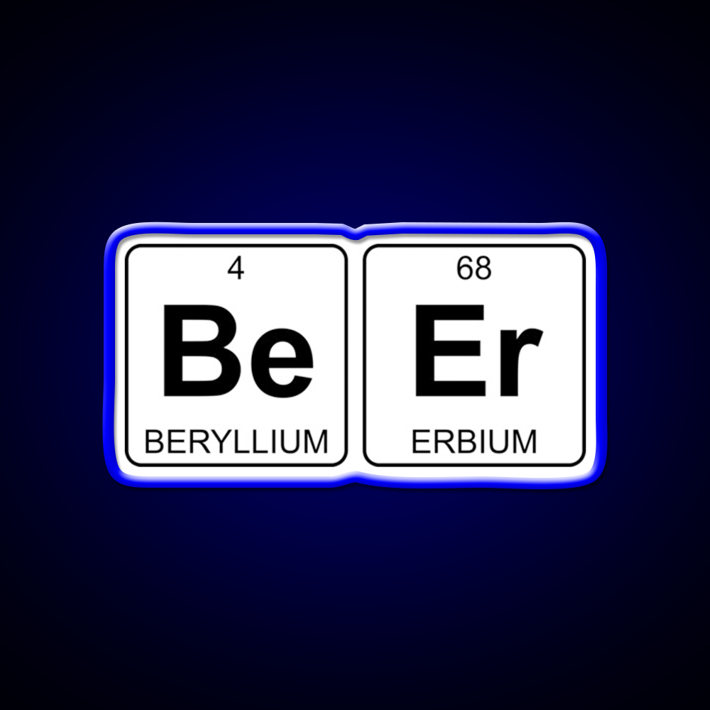 Be Er Beer Periodic Table Chemistry Beer Bar Decor Led Neon Sign Rgb Color - LED neon sign view 5