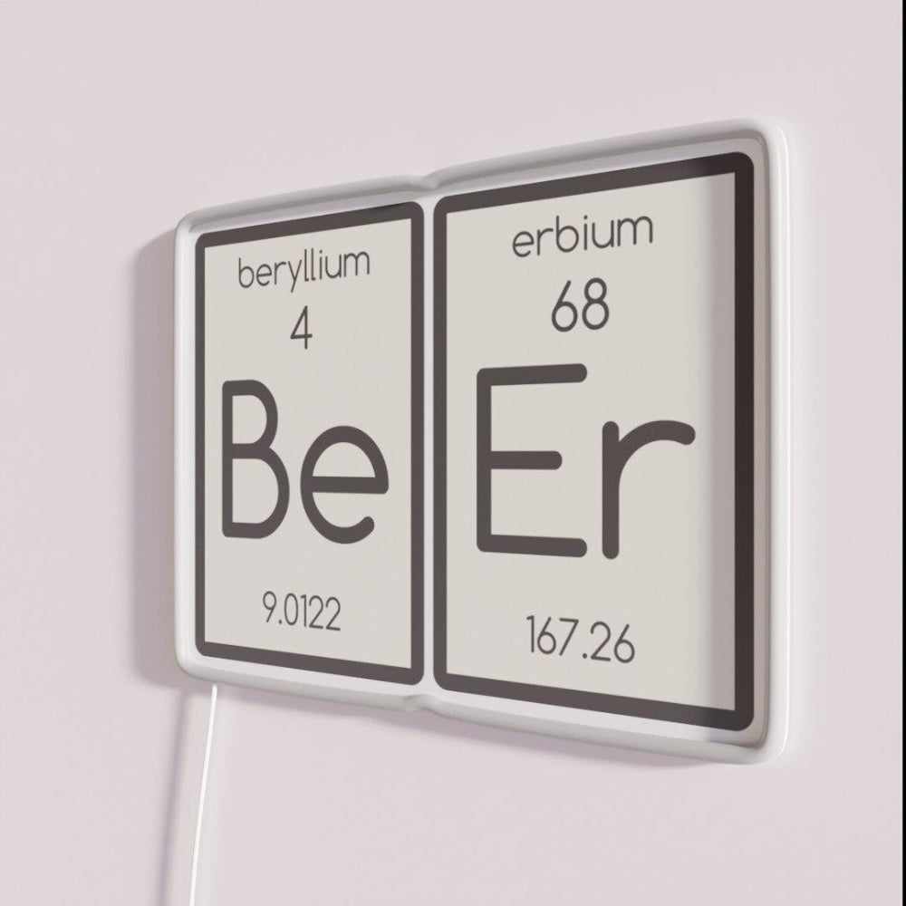 Be Er Rgb Led Neon Sign Bar Wall Decor - Neon sign mounted on wall in room