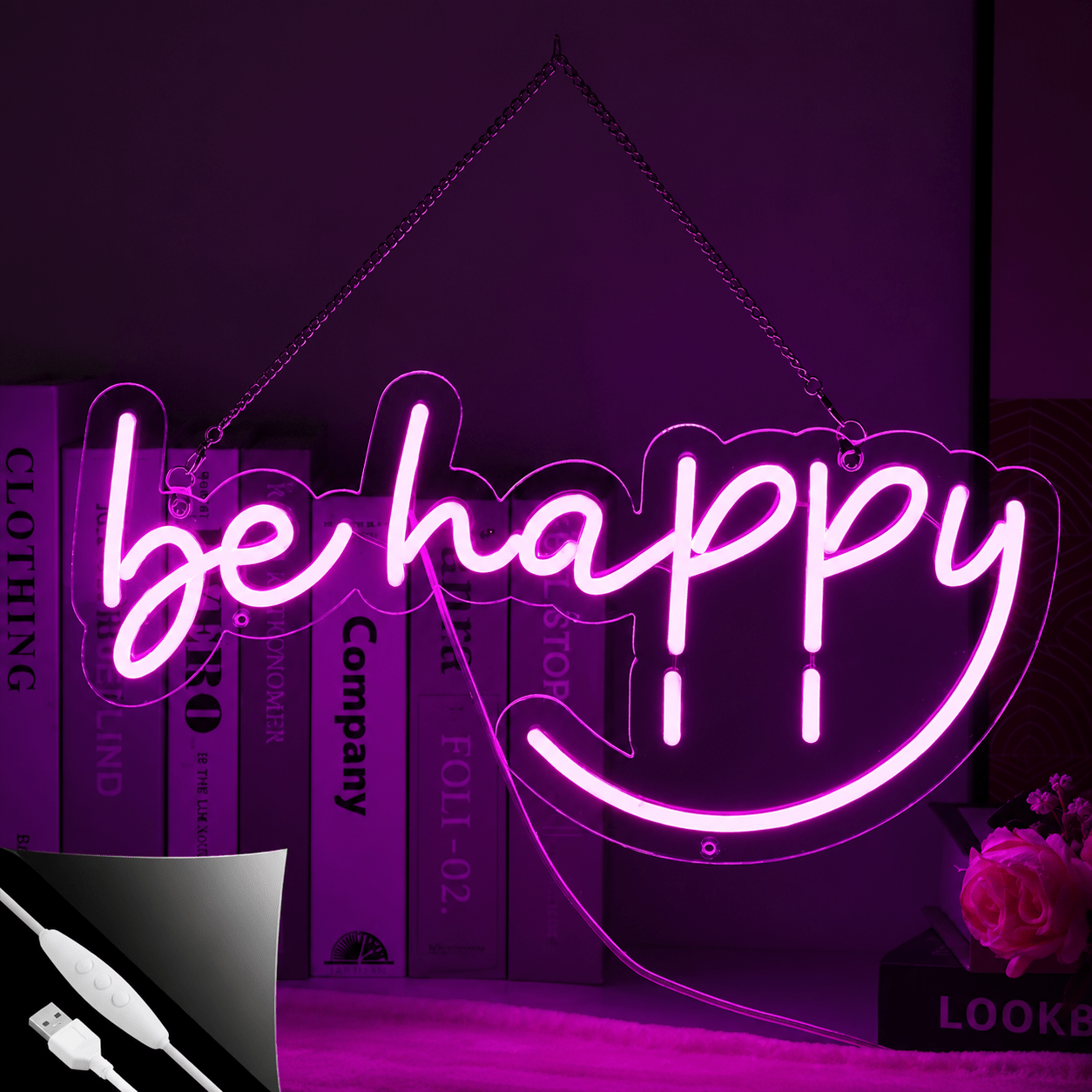 Be Happy LED Neon Sign Wall Decor - Shineneon