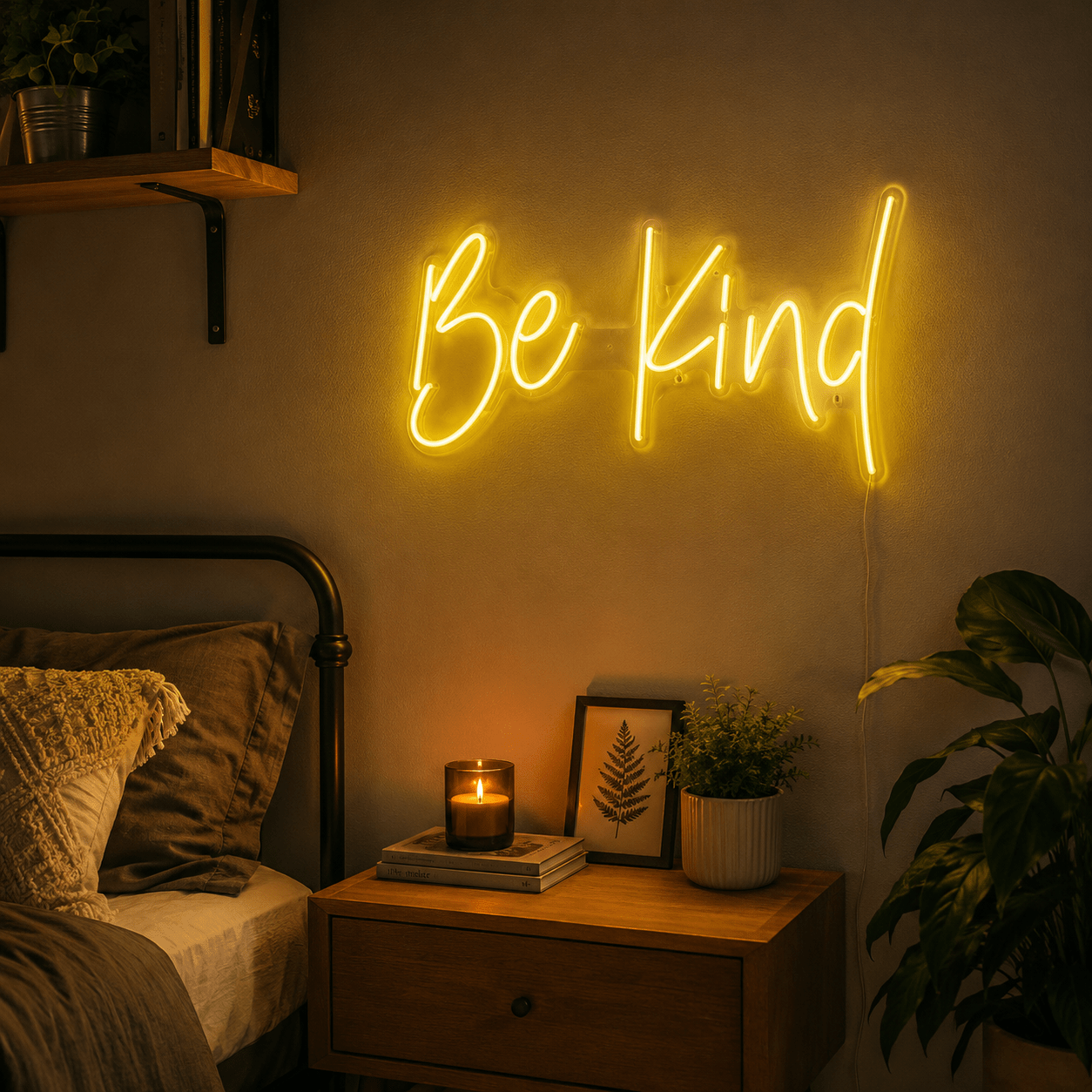 Be Kind LED Neon Sign Bedroom Decor Wall Neon Sign - Shineneon
