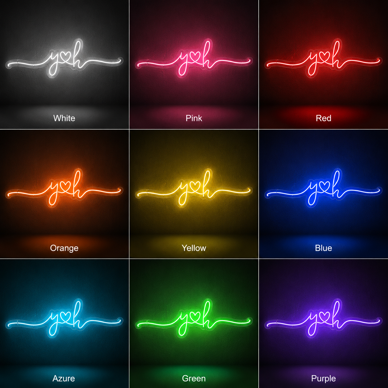 Be Kind Room Decor Sign LED Neon Sign Wall Neon Sign - 05 Color Grid