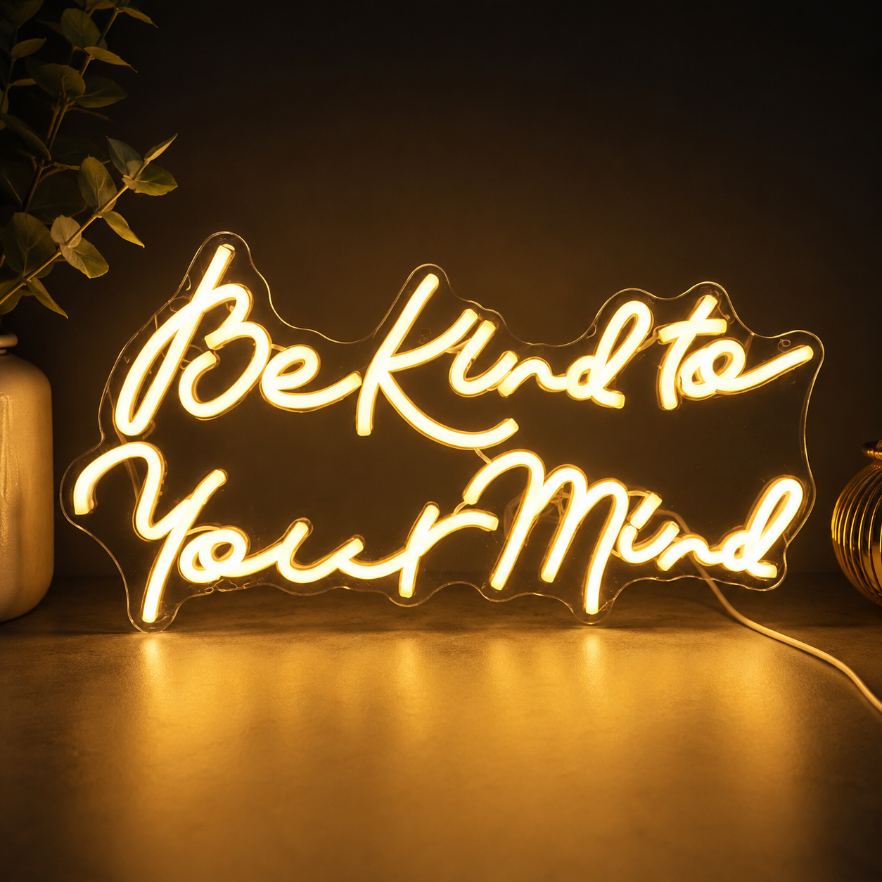Be Kind To Your Mind LED Neon Sign - 02 High-Converting Product Image
