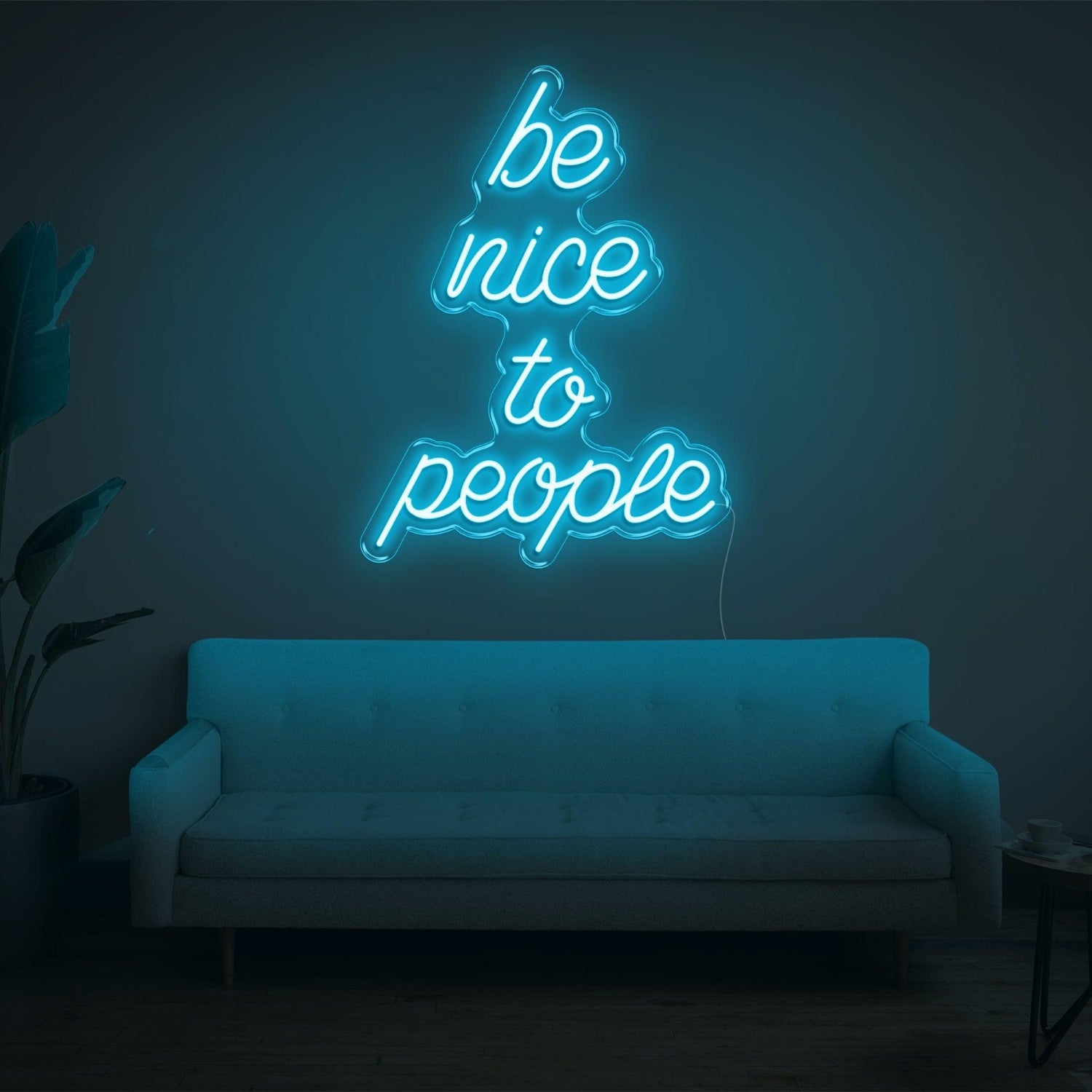 Be Nice To People White Led Neon Sign For Cozy Home And Studio Decor | Shineneon