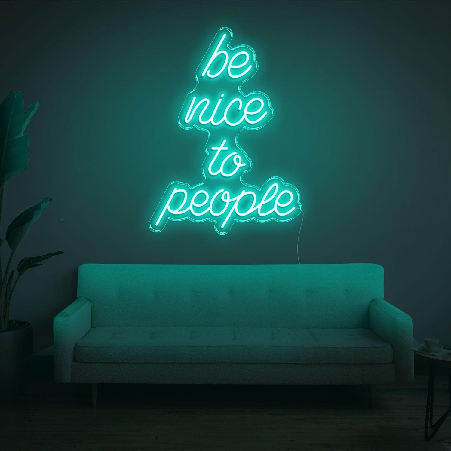 Be Nice To People White Led Neon Sign For Cozy Home And Studio Decor | Shineneon