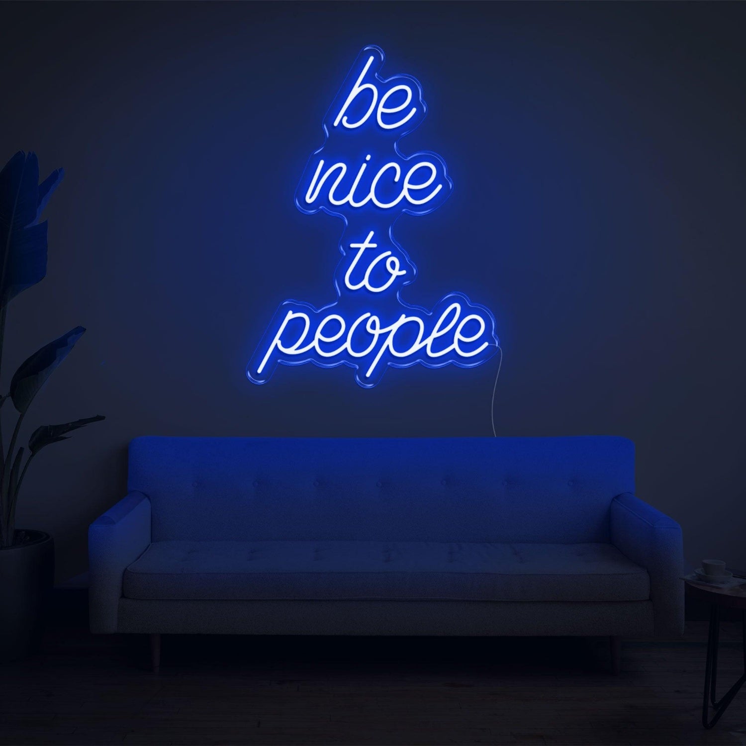 Be Nice To People White Led Neon Sign For Cozy Home And Studio Decor | Shineneon