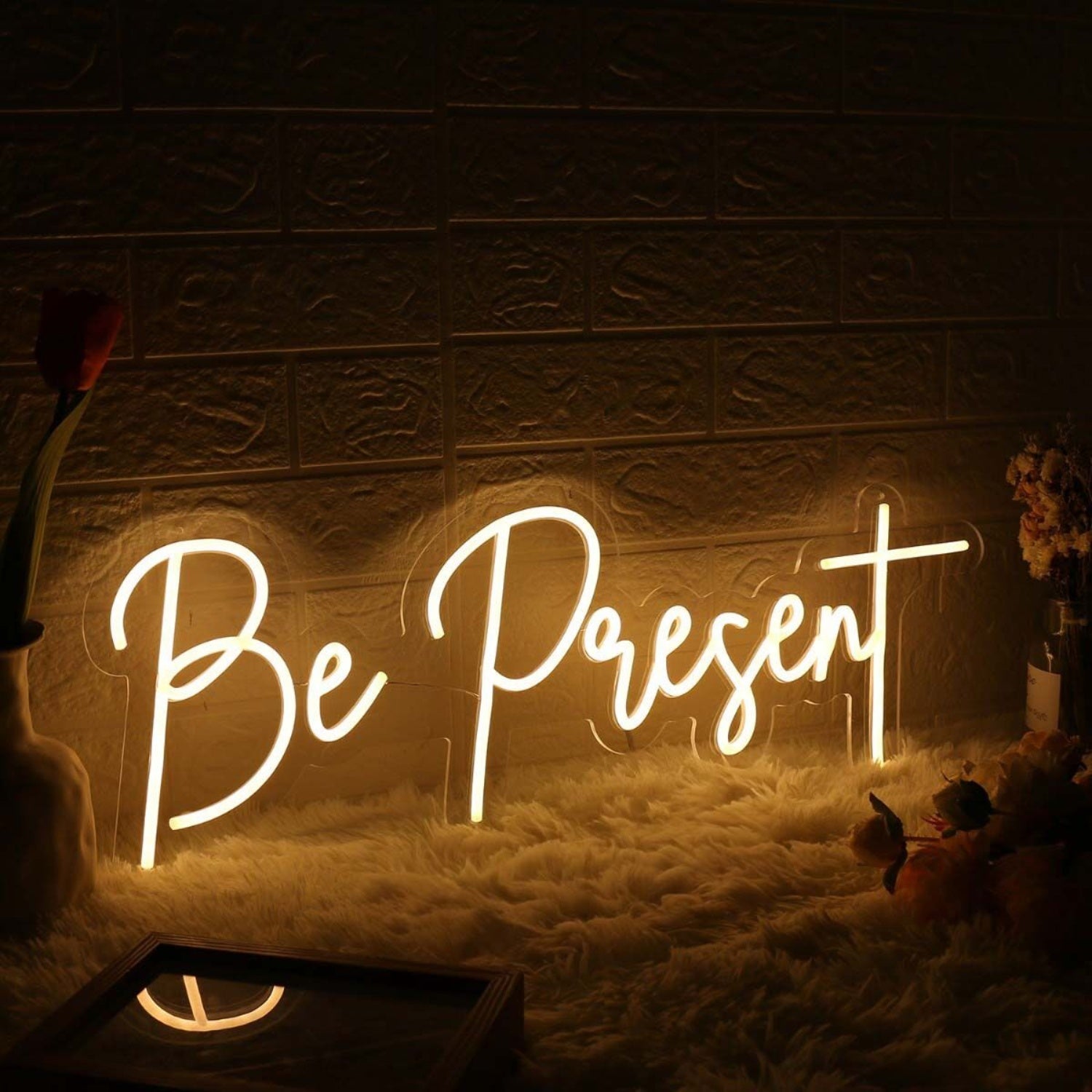 Be Present Yellow Led Neon Sign - Shineneon
