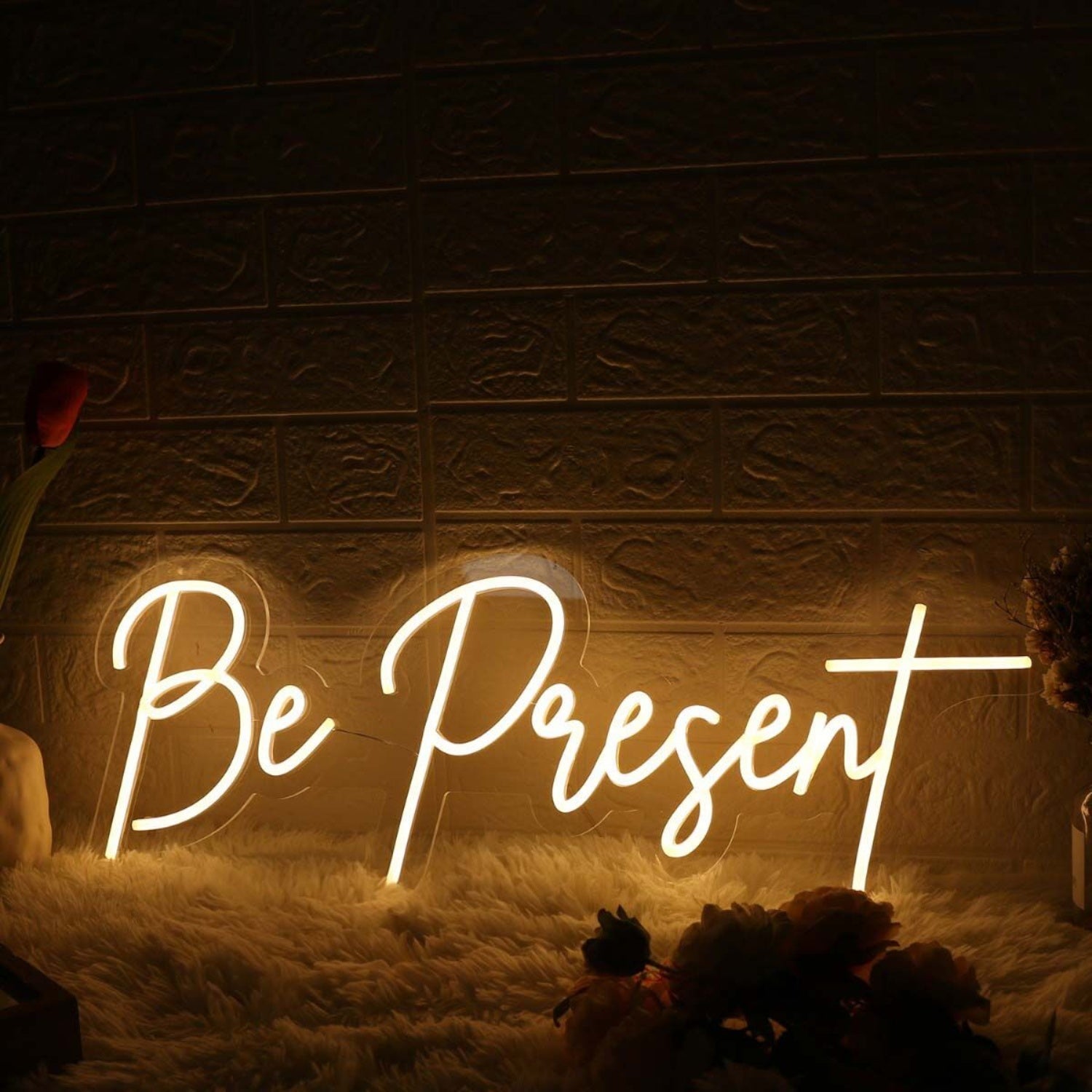 Be Present Yellow Led Neon Sign - Shineneon