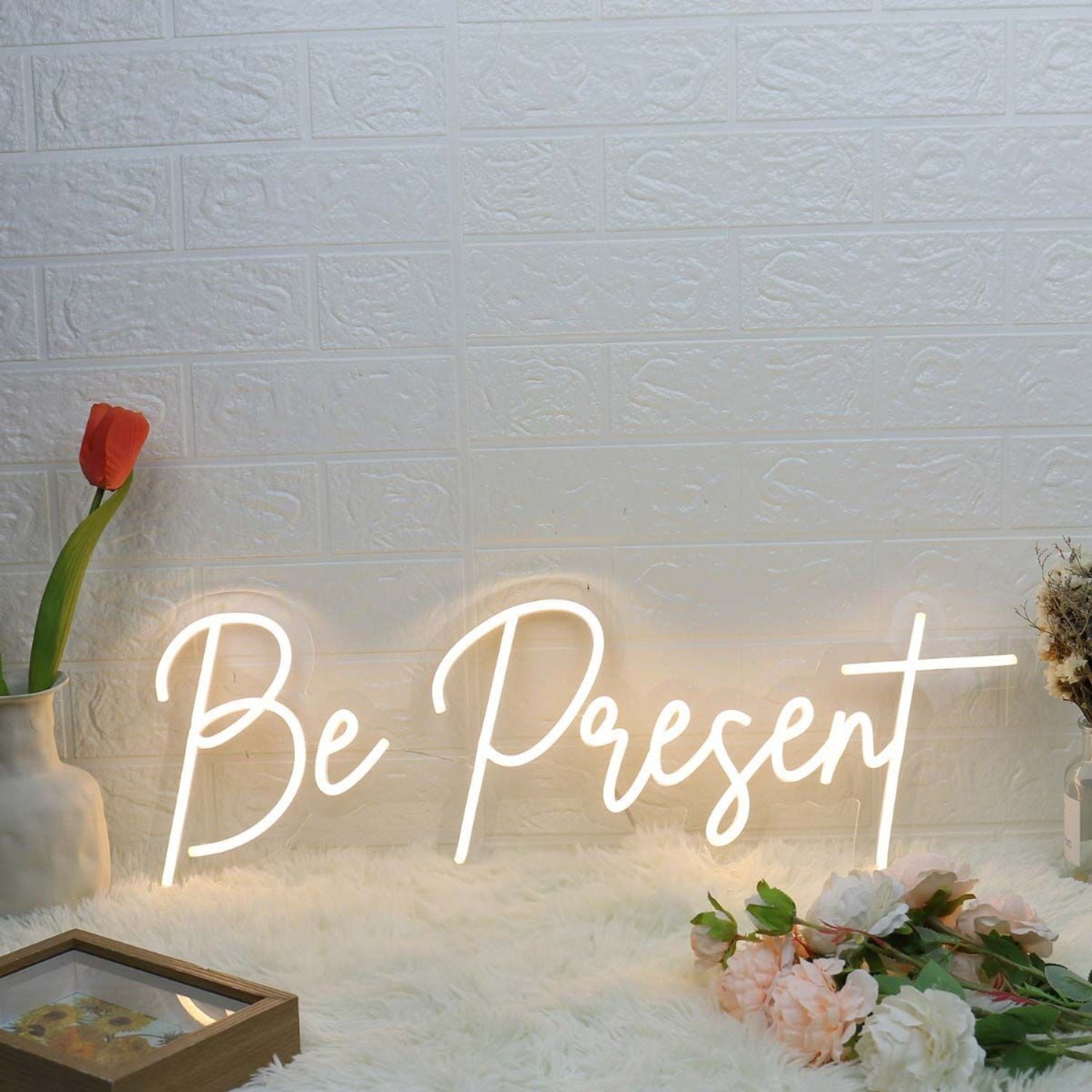 Be Present Yellow Led Neon Sign - Shineneon