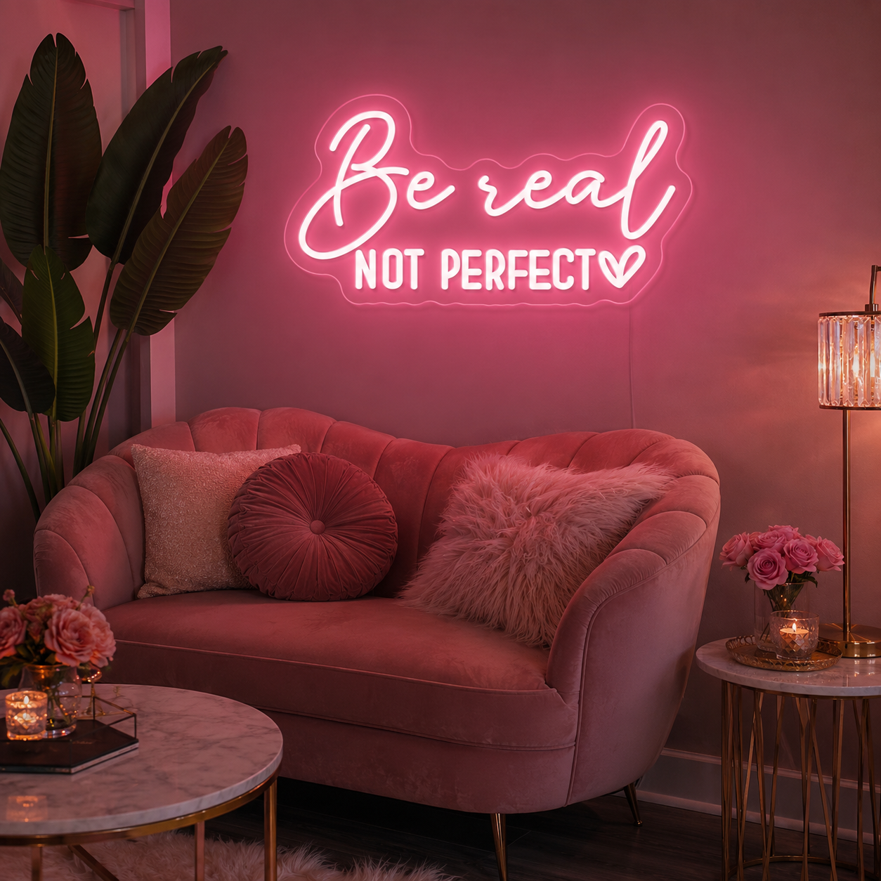 Be Real Not Perfect LED Neon Sign Wall Neon Sign - 02 High-Converting Product Image