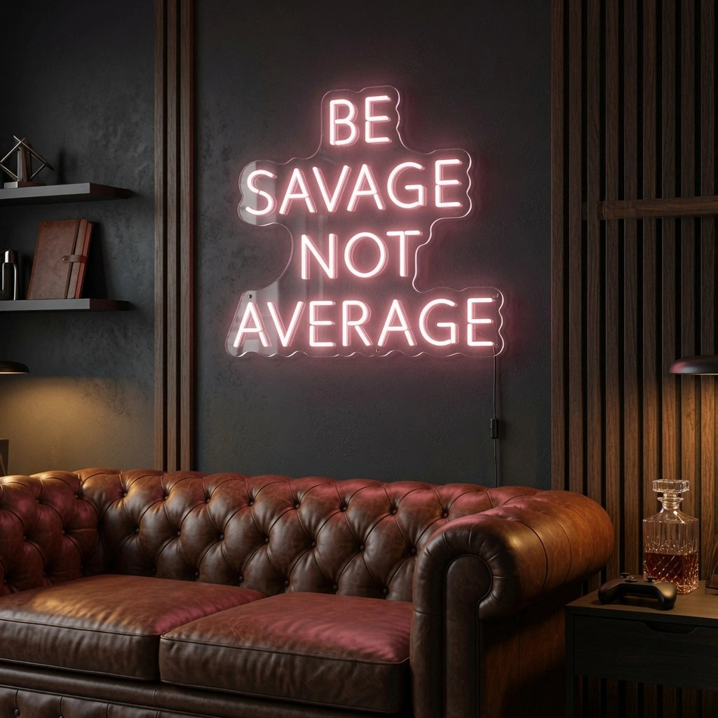Be Savage Not Average LED Neon Sign - 02 High-Converting Product Image
