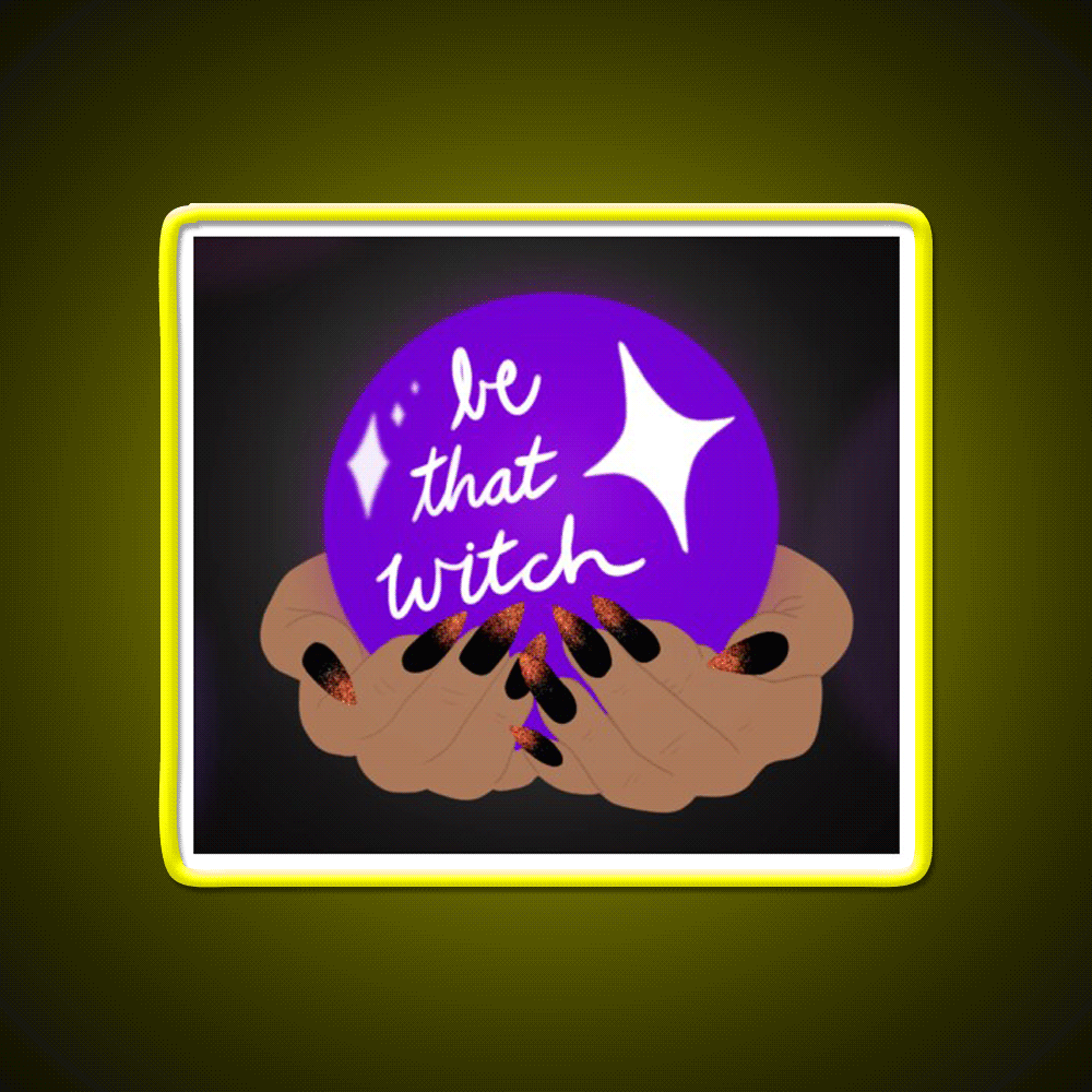 Be That Witch Nail Salon Led Neon Sign Rgb Color - Custom LED neon sign front view